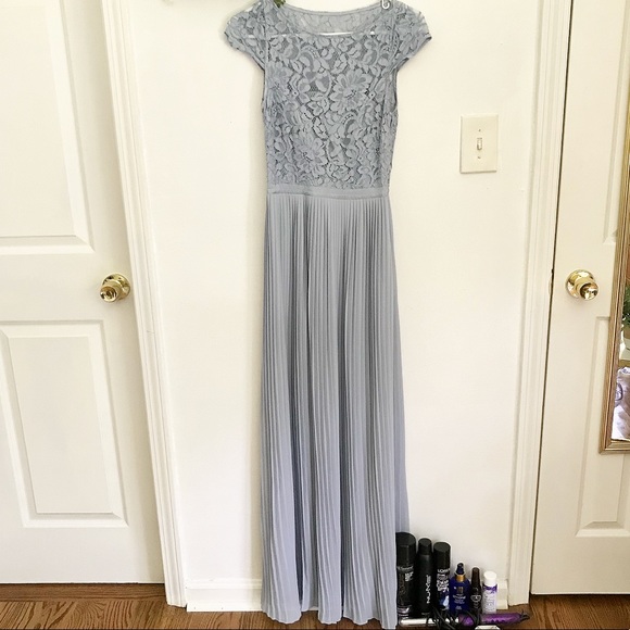 h&m pleated maxi dress